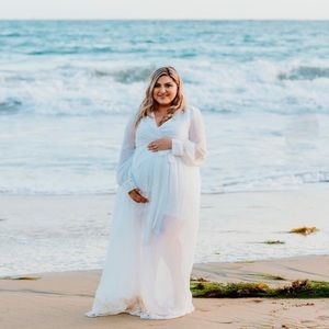 White maternity dress xxxl